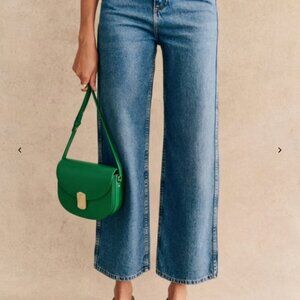 "Le Crop" jeans from Sezane in Denim Blue